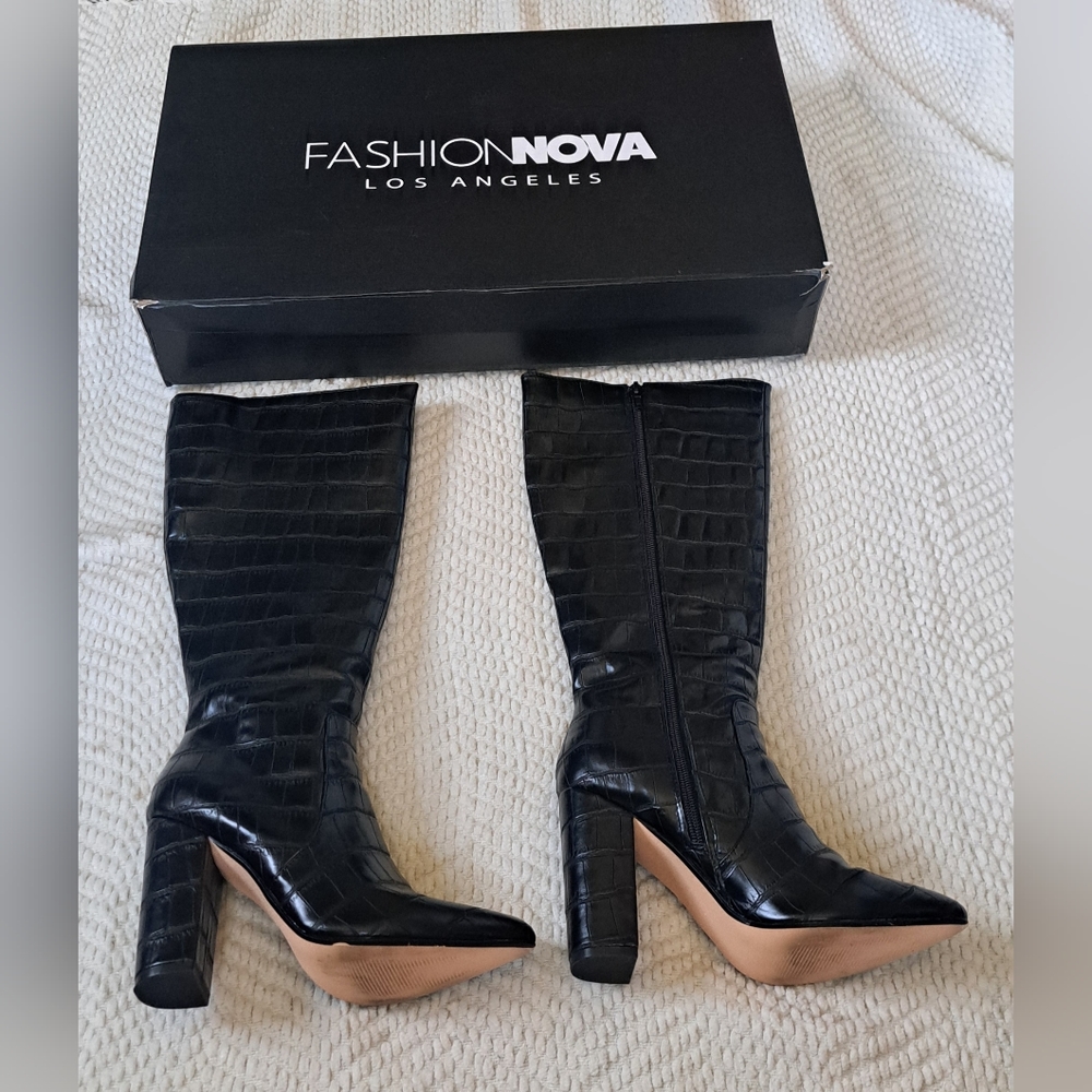 Fashion Nova High Heeled Boots